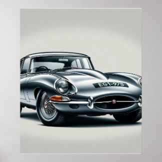 Poster Jaguar E-Type (1961-1975)