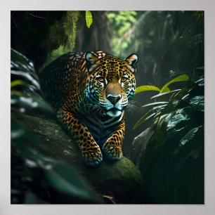 Poster Jaguar na selva