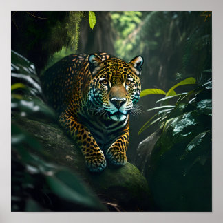 Poster Jaguar na selva