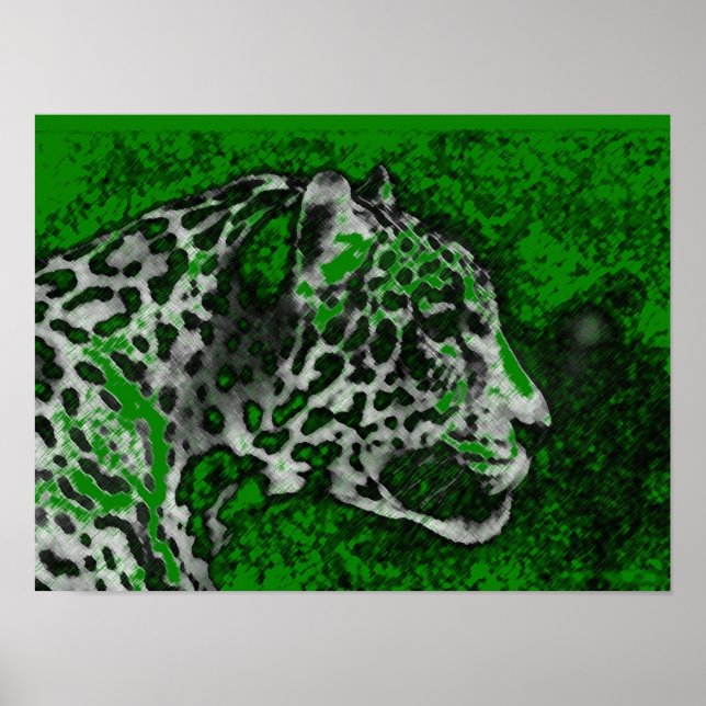 Poster Jaguar Pop Art (Frente)