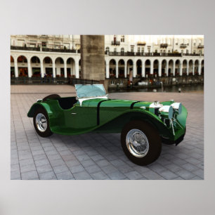 Poster Jaguar SS 90 Roadster - GRANDE