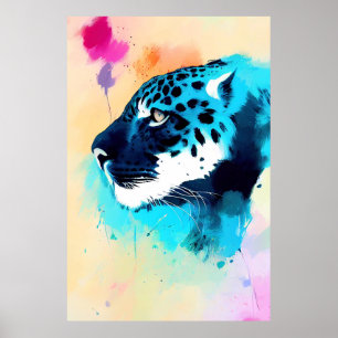 Poster Jaguar Wild Nature - Pintura De Cor Animal