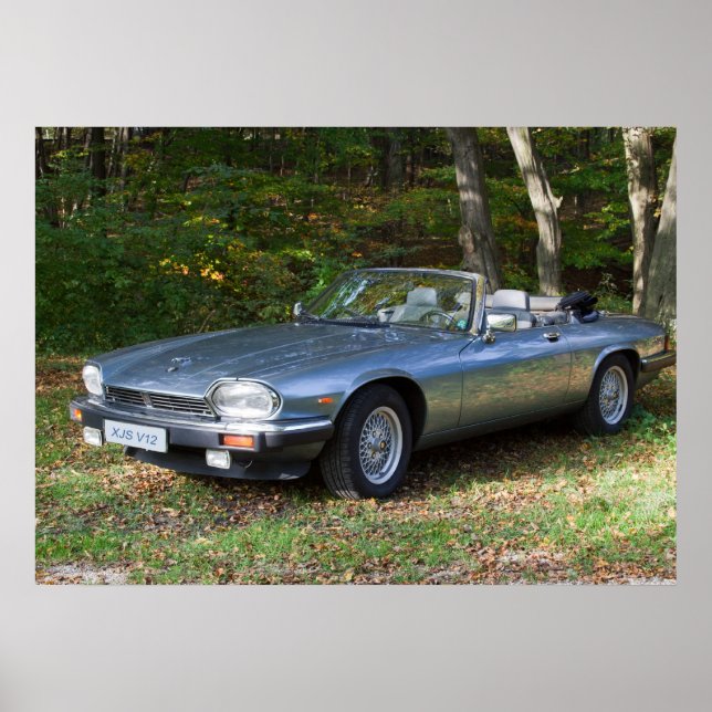 Poster Jaguar XJS V12 Cabriolet (Frente)