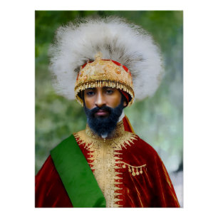 Póster Jah Rastafari Haile Selassie Rasta Lividade Raízes
