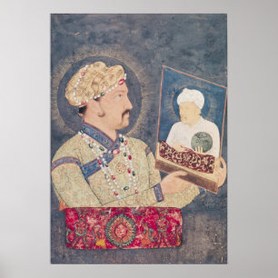 Póster Jahangir que guardara um retrato do imperador