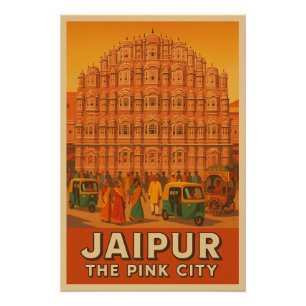 Póster Jaipur - A Cidade Rosa