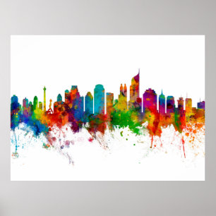 Poster Jakarta Skyline Indonésia