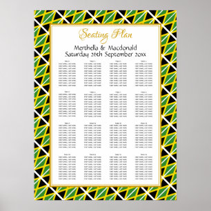Poster JAMAICA FLAG Personalizado 160 Plano de Assentos