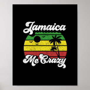 Poster Jamaica Me Deixa Louco Rasta Roots Rock Reggae Jam