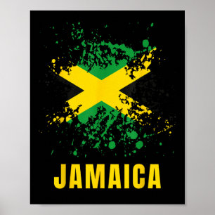 Poster Jamaica Retrô Aquarelas Vintage Esporte Camisetas 
