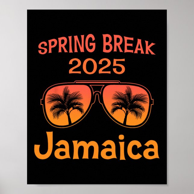 Poster Jamaica Spring Break 2025 Family Vacation Beach Vi (Frente)