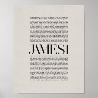 Poster James 1 - Fé e Bíblia de resistência - Verse Wall