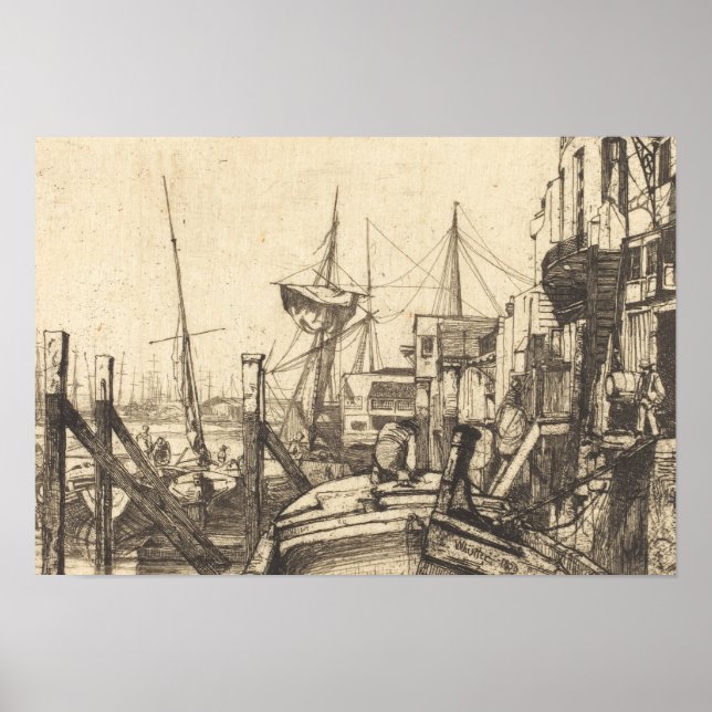 Poster James Abbott McNeill Whistler - Limehouse (Frente)