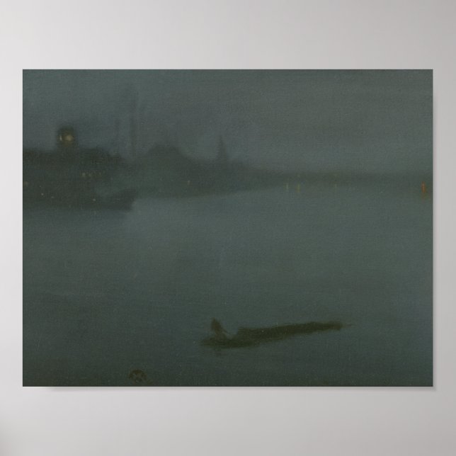 Póster James Abbott McNeill Whistler - Noite em Azul (Frente)