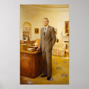 Poster James Carter White House Retrato Presidencial