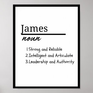 Poster James, Definição de Nome Personalizado de Menino