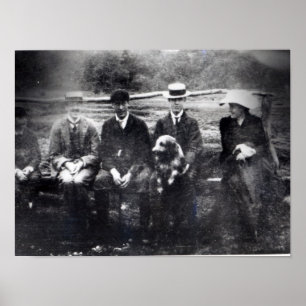 Poster James e Lytton Strachey com Thoby, Adrian