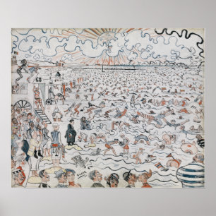 Poster James Ensor The Beach em Ostende