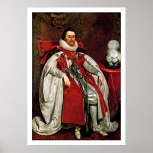 Póster James I por Daniel Mytens