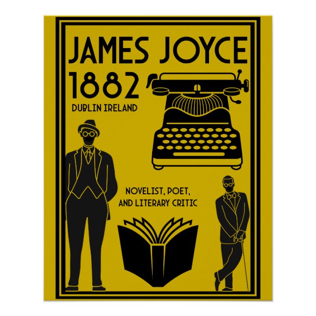 Póster James Joyce Dublin Irlanda (Frente)