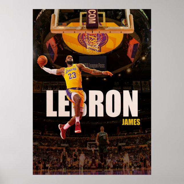 Poster james lebron, nba, basquete, james king, slam du (Frente)