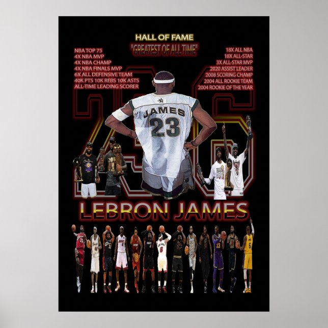 Poster james lebron, nba, basquete, james king, slam du (Frente)
