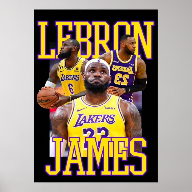 Poster james lebron, nba, basquete, james king, slam du (Frente)