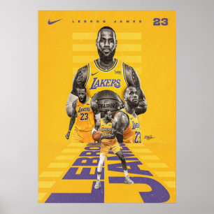 Poster james lebron, nba, basquete, james king, slam du