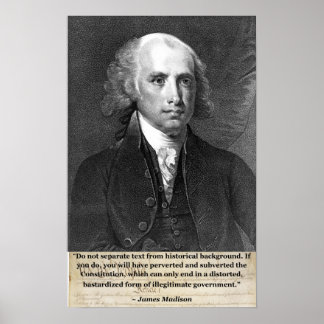 Póster James Madison - Governo padronizado