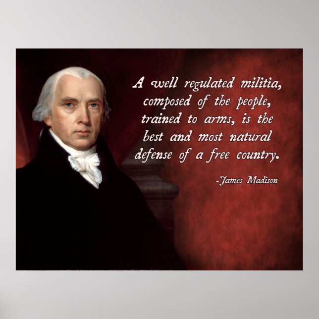 Poster James Madison Segunda Emenda (Frente)