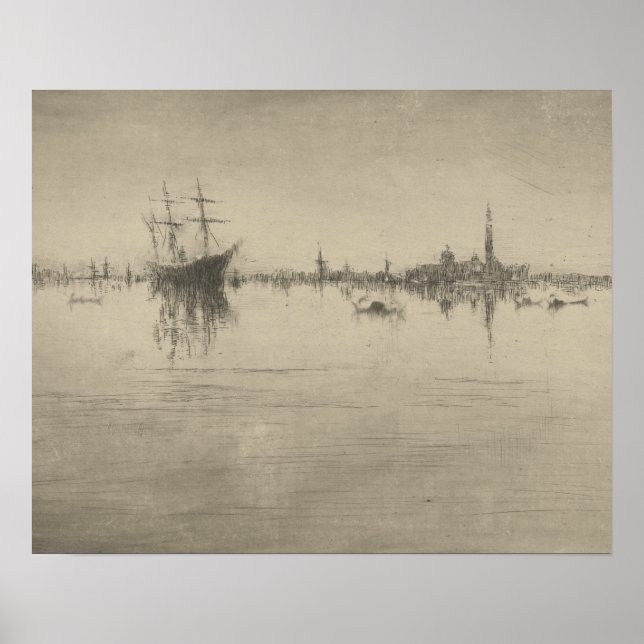 Póster James McNeill Whistler - Noturne (Frente)