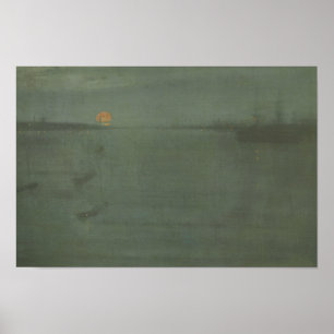Poster James McNeill Whistler - Noturne - Azul e Dourado