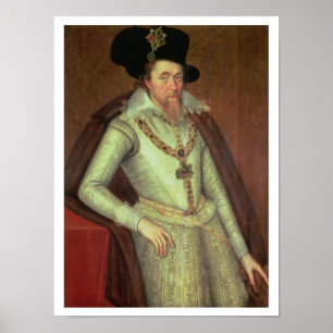 Poster James mim (1603-25) e VI de Scotland (1567-1625)