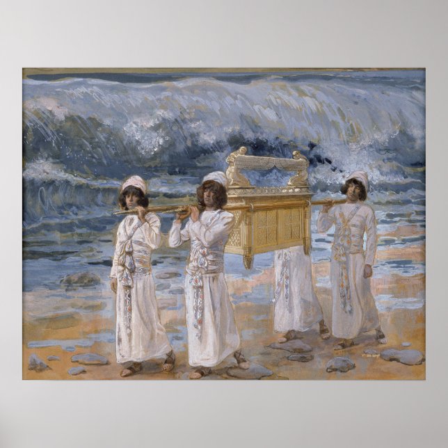 Póster James Tissot - A Arca Passa Sobre A Jordânia (Frente)