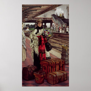 Poster James Tissot que esperam na estação