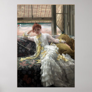 Poster James Tissot Seaside (julho Espécime de Retrato)