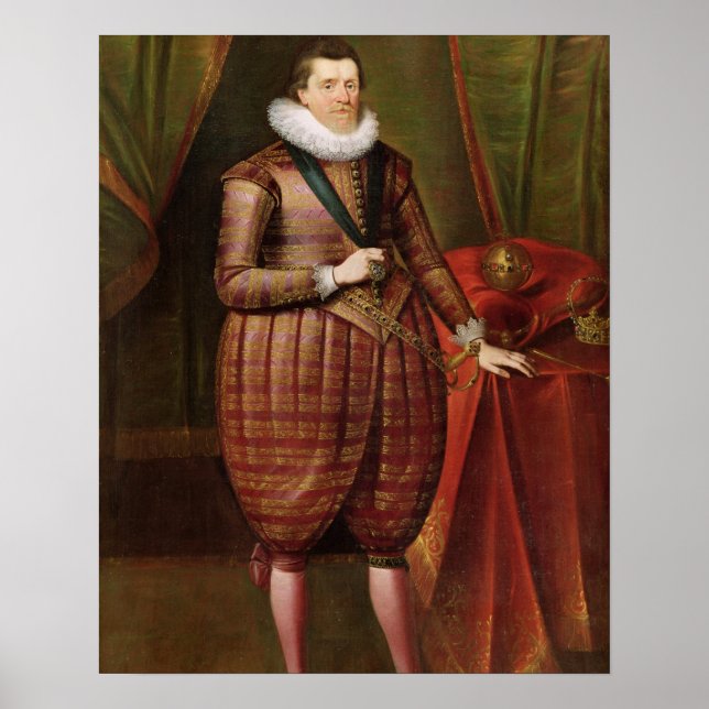 Póster James VI da Escócia e I da Inglaterra (1566-1625), (Frente)