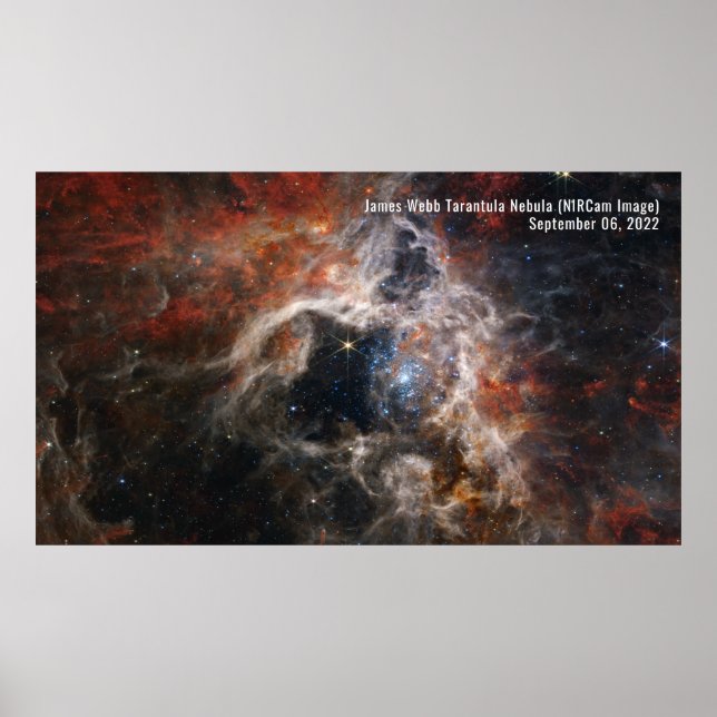 Poster James Webb Telescópio Espacial Tarantula Nebula NI (Frente)