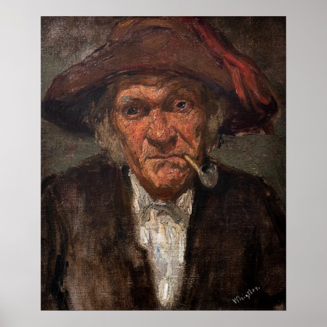 Poster James Whistler - Homem Fumando um Pipe (Frente)