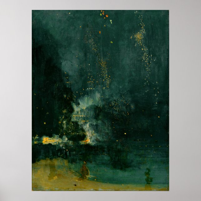 Poster James Whistler - Noite em preto e Dourado (Frente)