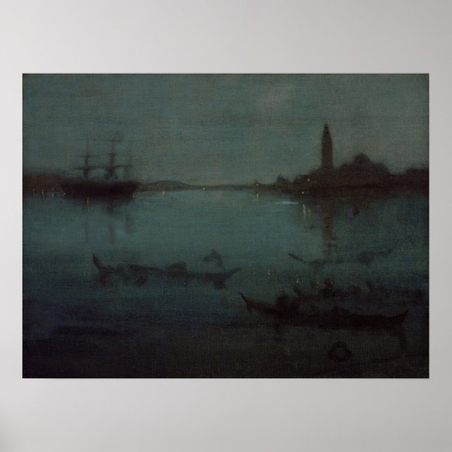 Poster James Whistler - Noturne: A Lagoa, Veneza (Frente)