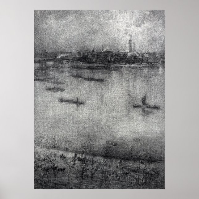 Poster James Whistler The Thames (Frente)