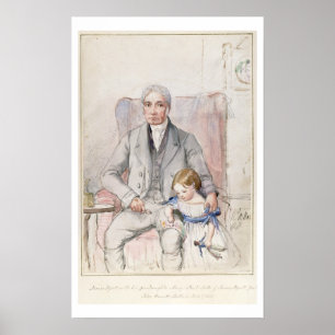 Póster James Wyatt com seu Grandaughter Mary, o qui o