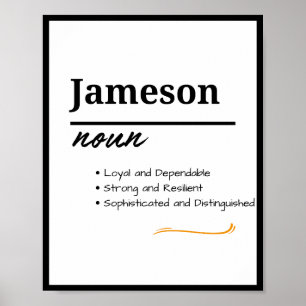 Poster Jameson, Nome Personalizado de Menino Definição