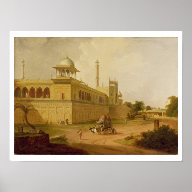 Póster Jami Masjid, Deli, 1811 (petróleo na canvas) (Frente)