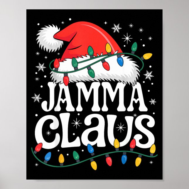 Poster Jamma Claus Funny Xmas Christmas Grandma Holiday S (Frente)