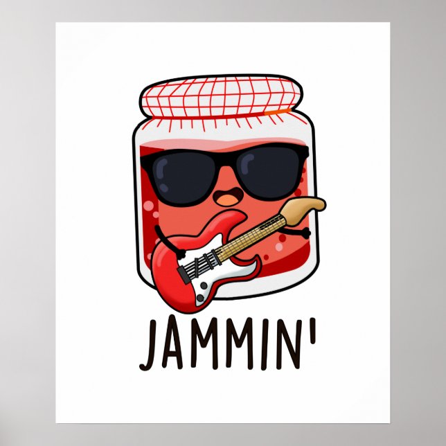 Poster Jammin Funny Rocker Jam Pun (Frente)