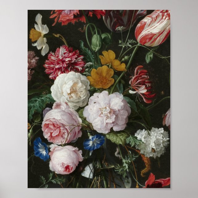 Poster Jan Davidsz. De Heem - A Vida Estática Com Flores (Frente)