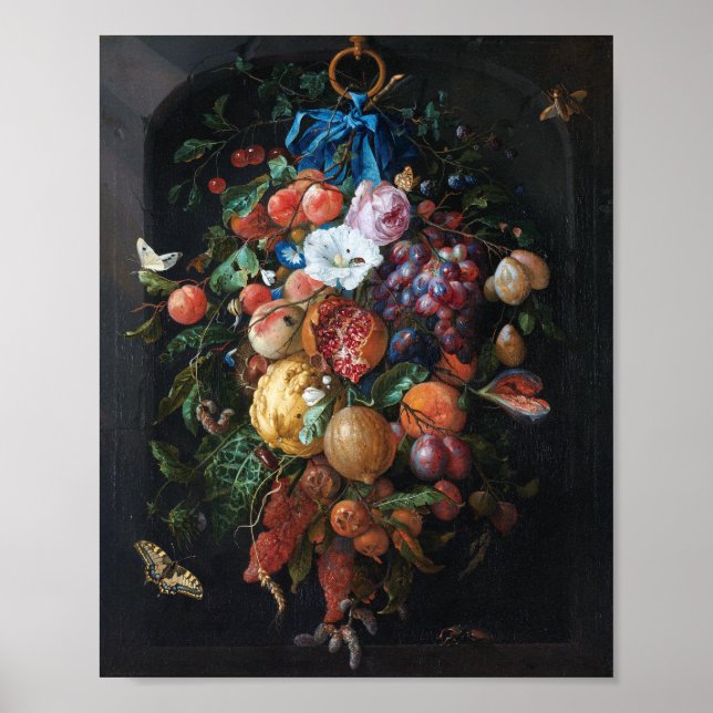 Poster Jan Davidsz de Heem, Festa de Frutas e Flores (Frente)