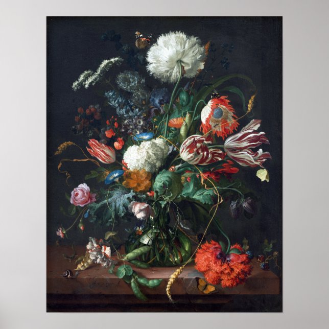 Poster Jan Davidsz de Heem Vase das Flores (Frente)